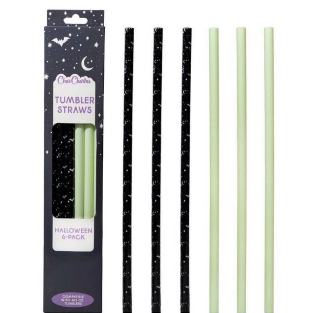 2 CharCharm Halloween 40oz Straws